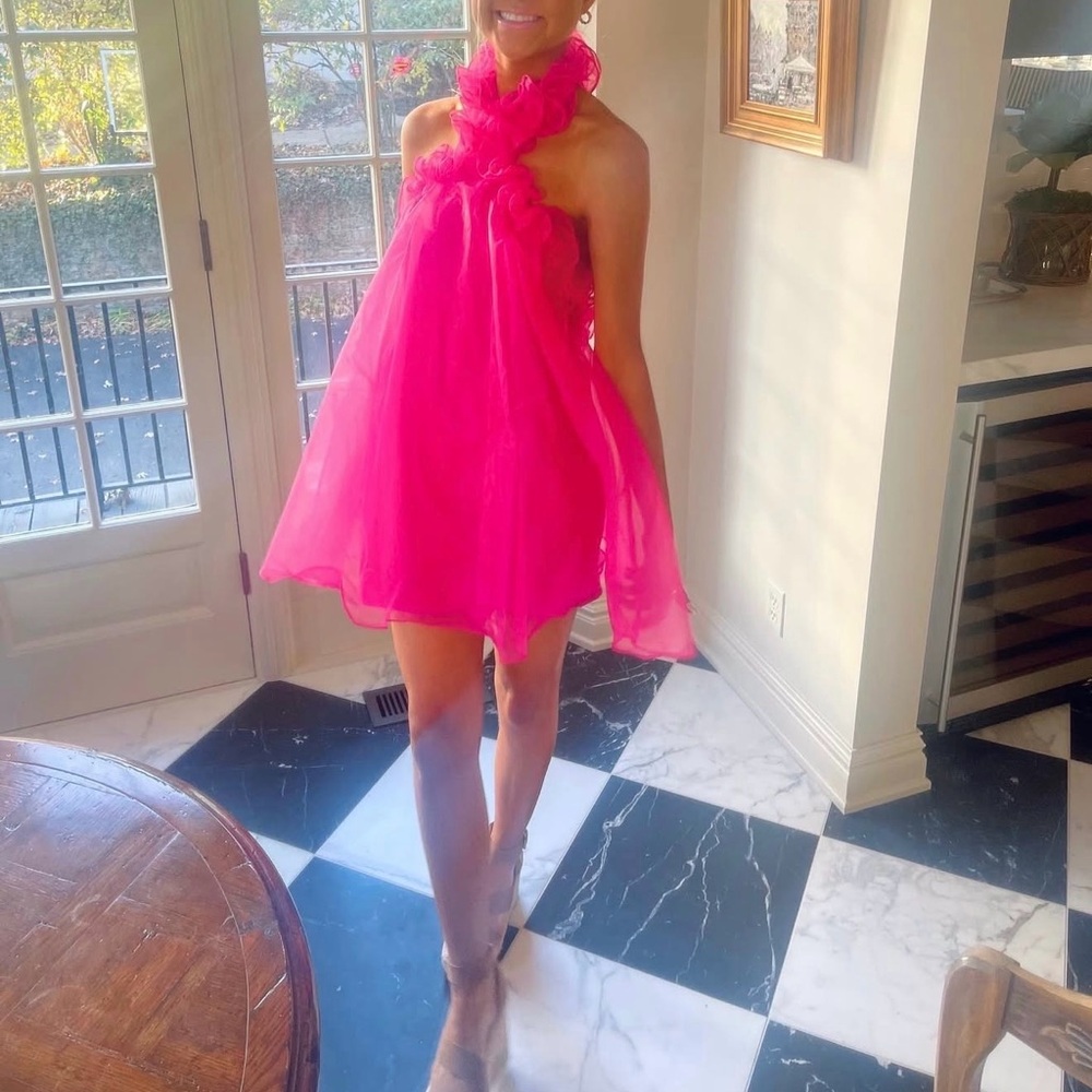 Lovers + Friends Vibrant Pink Ruffle Dress - Picture 2 of 4